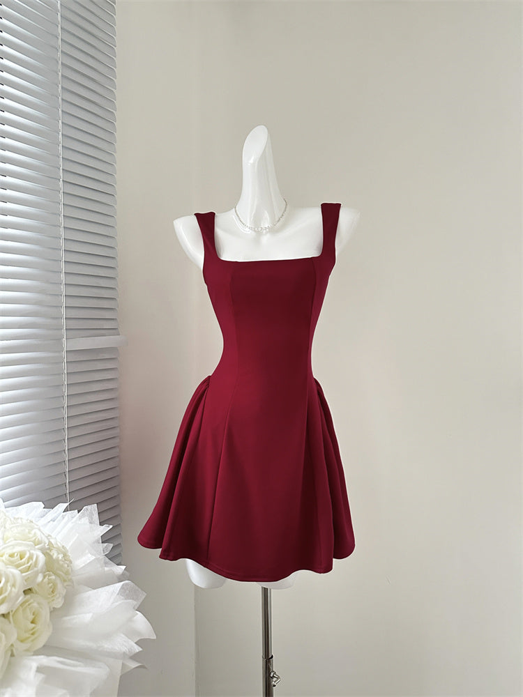 Miyu Homemade 2025 First Love Muse Sweet Niche Summer Temperament High Waist Design Dress