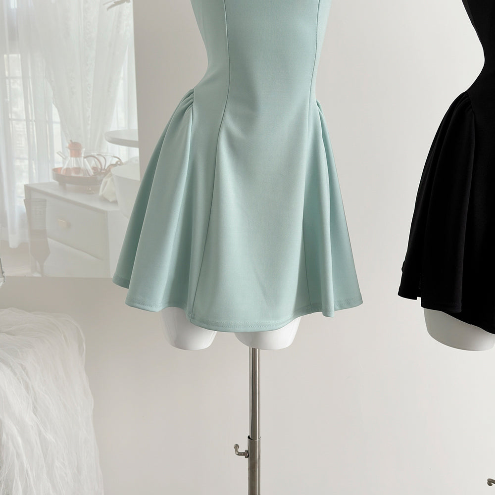 Miyu Homemade 2025 First Love Muse Sweet Niche Summer Temperament High Waist Design Dress