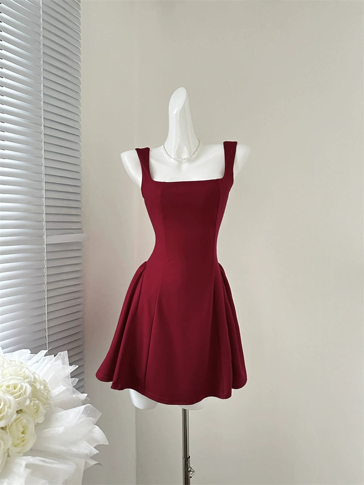 Miyu Homemade 2025 First Love Muse Sweet Niche Summer Temperament High Waist Design Dress