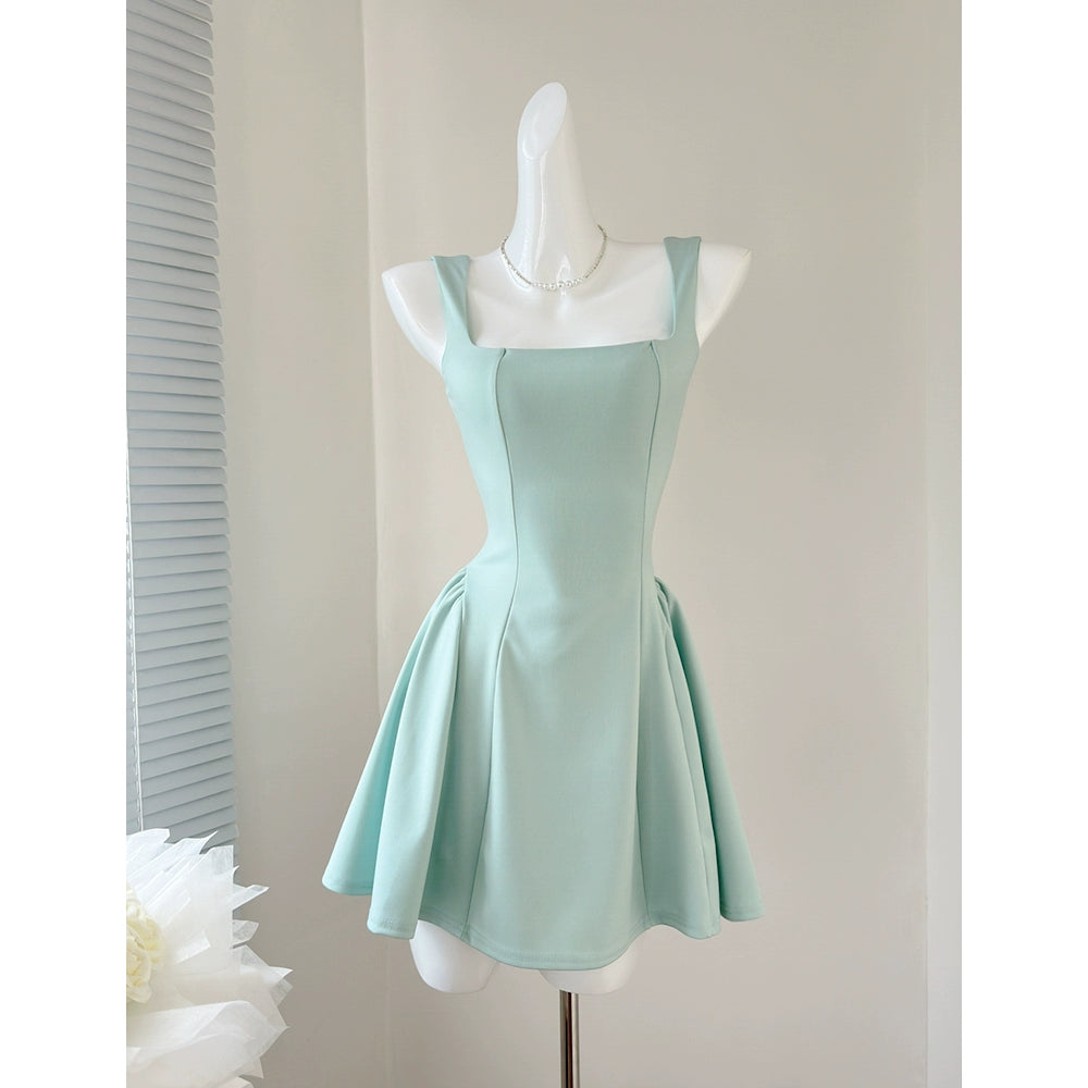 Miyu Homemade 2025 First Love Muse Sweet Niche Summer Temperament High Waist Design Dress