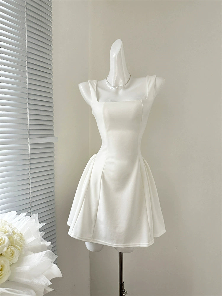 Miyu Homemade 2025 First Love Muse Sweet Niche Summer Temperament High Waist Design Dress