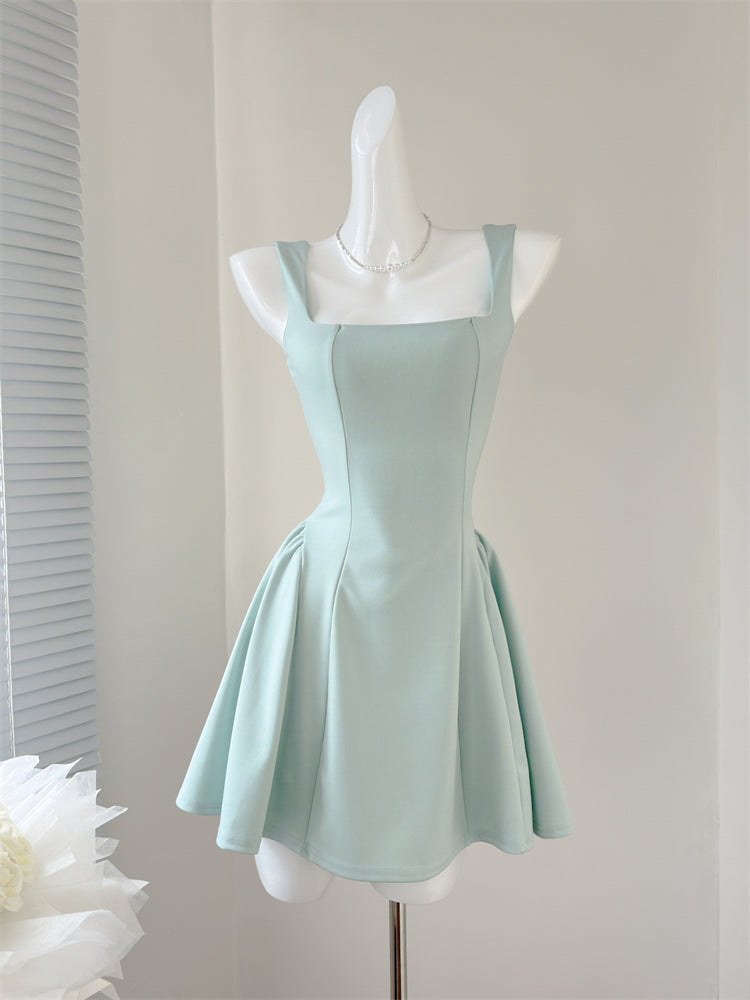 Miyu Homemade 2025 First Love Muse Sweet Niche Summer Temperament High Waist Design Dress