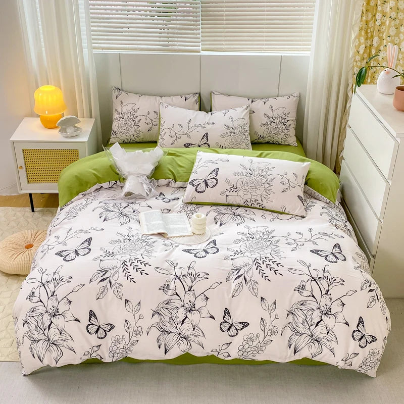 Bedding Set High Quality Printing Duvet Cover Set Single Double King Size Quilt Cover Set Skin Friendly Fabric Bedding Cover