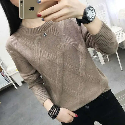 New Spring Autumn Sweater Women's Twist Pullover Loose Lazy Bottoming Thick Sweaters Outer Wear Pull Femme S-3XL