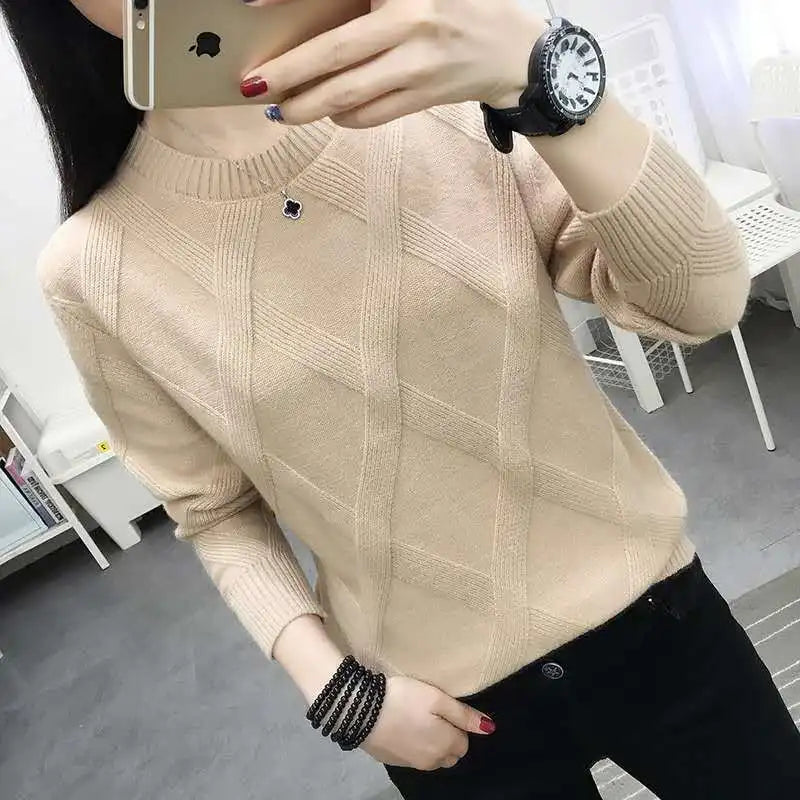 New Spring Autumn Sweater Women's Twist Pullover Loose Lazy Bottoming Thick Sweaters Outer Wear Pull Femme S-3XL