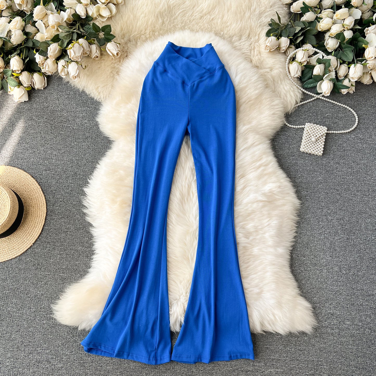 Internet celebrity ins wear casual pants female niche explosion high waist slim slim pants sexy figure yoga pants