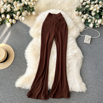 Internet celebrity ins wear casual pants female niche explosion high waist slim slim pants sexy figure yoga pants